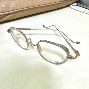 Chrome Hearts Silver Glasses Oval Wire-Frame Design